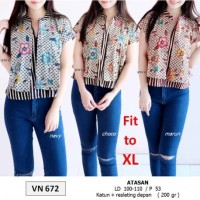 Jual SEVN672 - baju atasan batik busui modern wanita etnik murah jumbo Murah