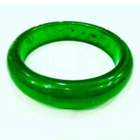 Gelang Batu Giok hijau Asli Natural China Bulat Donat Berkasiat