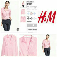 BAJU KEMEJA BAJU KERJA kemeja lengan panjang wanita branded H&M