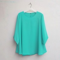 BAJU BLOUSE MUSLIM Blouse Wanita Big Size 2L, 3L, 4L & 5L Warna Hijau