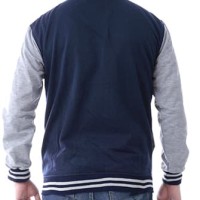 Jual JAKET POLOS BASEBALL NAVY LIST ABU ! SWEATER BASE BALL MURAH VARSITY Murah