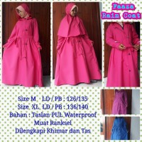 Faaza Rain Coat Size XL- Jas Hujan Wanita Muslimah Lengkap Khimar&Tas
