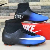 sepatu bola nike cr7 original premium blue black 39-44 import