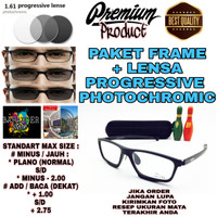KACAMATA BACA FRAME JAGUAR DENGAN LENSA BACA PROGRESSIVE PHOTOCHROMIC