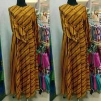 Gamis Perempuan Syar'i Abaya Baju Muslim Wanita Motif Batik Formal