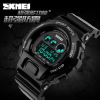 Jam Tangan Pria Cowok Original SKMEI Sandy Tahan Air Casio Led Karet