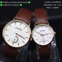 Jam tangan couple guess tali kulit leather fossil skmei dkny casio qnq