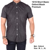 KEMEJA 2018 kemeja pria lengan pendek polos abu slim / baju casual