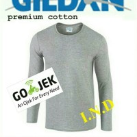 PROMO Kaos Polos Gildan Lengan Panjang Sport Grey
