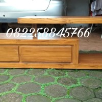 Rak Bufet Meja TV Minimalis Laci Kayu Jati Paling Murah Free Ongkir