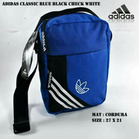 TAS SELEMPANG PRIA / TAS PINGGANG PRIA ADIDAS BIRU PUTIH