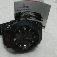 jam tangan digitec dualtime black murah surabaya