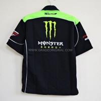 BAJU Kemeja Bordir Automotif Yamaha Tech3 Monster Energy