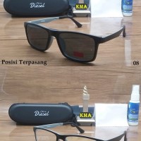 FREE LENSA MINUS Kacamata Minus KLIP ON POLARIZED Lentur Kotak OM1027
