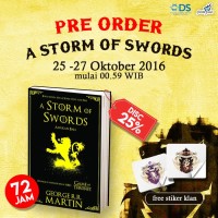 BUKU NOVEL TERBARU A Storm of Swords (Game of Thrones #3) Bonus Stiker