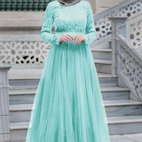 gaun tutu dress longdress maxi gamis baju pesta muslim pernikahan dres