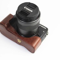 HALF CASE LEATHER CASING COVER CAMERA CANON EOS M3, KAMERA MIRRORLESS