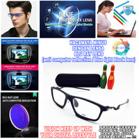 KACAMATA MINUS FRAME OAKLEY DENGAN LENSA MINUS BLUERAY ANTI RADIASI