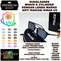 KACAMATA MINUS SUNGLASSES POLICE DENGAN LENSA MINUS WARNA ANTI RADIASI