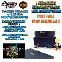 KACAMATA BACA FRAME CHOPARD DENGAN LENSA PROGRESSIVE ANTI RADIASI UV