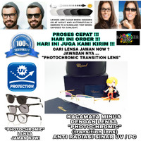KACAMATA MINUS FRAME CHOPARD DENGAN LENSA MINUS PHOTOCHROMIC ANTU UV