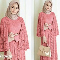 Jual GB Maxi dress Brukat Pesta /Gamis Brukat /Baju Muslim Terbaru Regina Murah