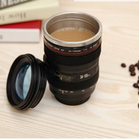 MUG CANGKIR GELAS MODEL LENSA KAMERA STAINLESS CAMERA NIKON CANON GLAS