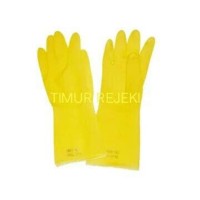 KRISBOW SARUNG TANGAN KARET LATEX M - KUNING