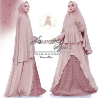 Gamis Maxi Terbaru 120236 GAMIS WANITA RUBIAH SUMIRA SYARI PEACH