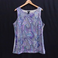 CD427 SIZE L+ ANN TAYLOR PURPLE BATIK BAJU PREMIUM BRANDED HIGH QUALIT