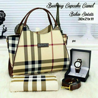 Tas paket Burberry cupcake 3 in 1