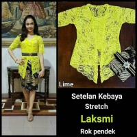 Setelan Kebaya Stretch Laksmi Rok Pendek. 3 Warna. Kebaya Bali. Kebaya