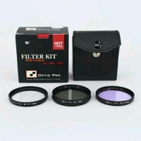 Filter Kit 67mm Optic Pro 3pcs for Lensa Canon Nikon So Murah