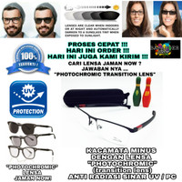 KACAMATA MINUS FRAME JAGUAR DENGAN LENSA MINUS PHOTOCHROMIC ANTI UV