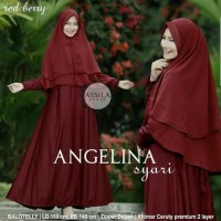 Gamis Syari Syar'i Syarii Maxi Maxy Longdress Hijab Muslim Aysila Red