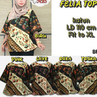 xxl xl jumbo bigsize tunik batik baju atasan wanita blouse muslim blus