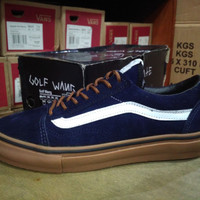 Sepatu Vans Old Skool Golf Wang Blue Navy Skate BMX Grade Original