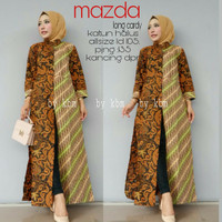 Jual LONG DRESS BATIK MAZDA / DRESS BATIK KERIS / DRESS KOMBINASI TILE Murah