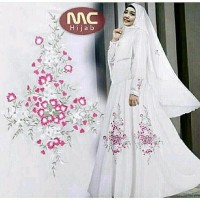 tanah abang gamis Maxi Narcisus putih