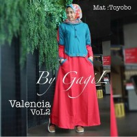 Valencia Vol 2 Dress Balotelly Gamis Panjang Hijab Casual Pakaian 2018
