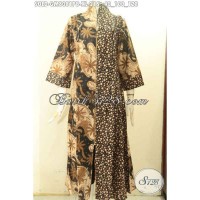 Gamis Batik Wanita Resleting Depan Motif Kombinasi Size XL GM8381PB