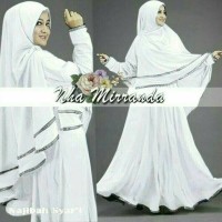 Najibah syar'i white baju muslim wanita warna putih gamis syari
