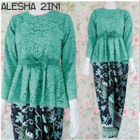 promo Baju Busana Muslim Kebaya Batik Kerja Wanita Set Alesha Tosca S