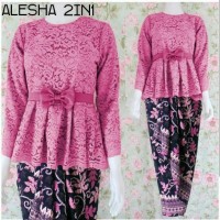 promo Baju Busana Muslim Kebaya Batik Kerja Wanita Set Alesha Fanta S