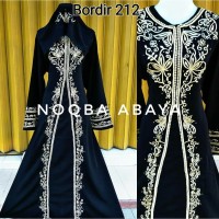 Exclusive Abaya Gamis Dress Jubah Arab Turkey Wanita Bordir 212 Gold
