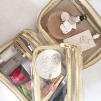 Dijual Sk-Ii Soft White Gold Cosmetic Organizer / Pouch / Tas Makeup