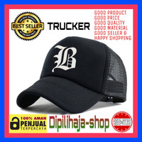 TOPI TRUCKER JARING INISIAL B BASEBALL SNAPBACK - Dipilihaja-shop
