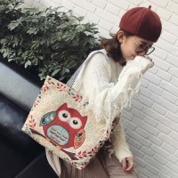Jual Tas Kanvas shouder bag burung hantu - Tote bag Canvas Owl import OWL1 Murah