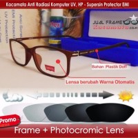 SUPER MODEL Frame Kacamata Minus Lensa Photocromic Berubah Warna Otom