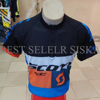 SPECIAL BAJU KAOS JERSEY SEPEDA SCOTT HITAM ORANGE 2017 MURAH MERIAH